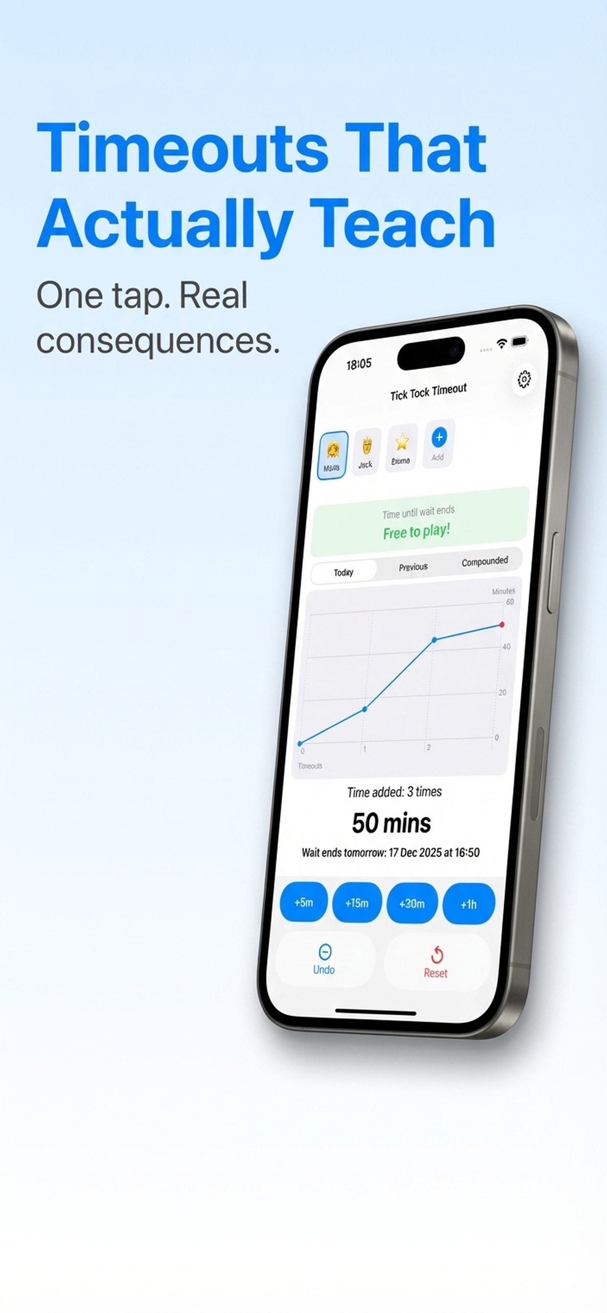 Tick Tock Timeout app interface